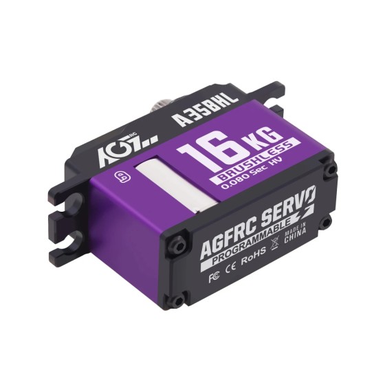 Original AGFRC Metal Gear 0.08Sec Brushless 16kg-cm High Torque Mini Digital for 1/12 Scale RC Cars